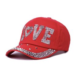 Cap with rhinestones Red (New)