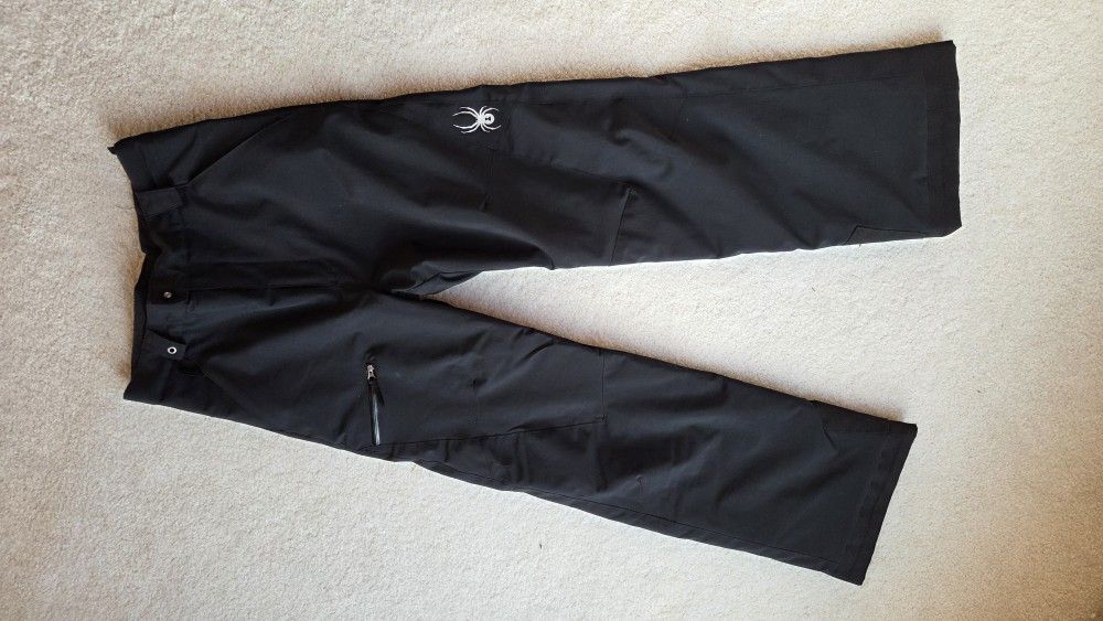 Spyder Boys Propulsion Ski Pants Sz 18, Black, Very Good Condition, Price OBO