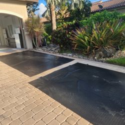 7x14 Foot Durable Vinyl  Garage Floor Protection  Mats