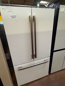 LG Studio Counter Depth French Door Refrigerator White