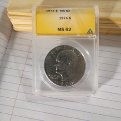 ANACS GRADED "IKE" Dollar Coin