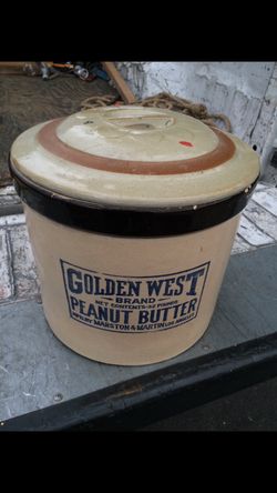 Vintage peanut butter stone tub