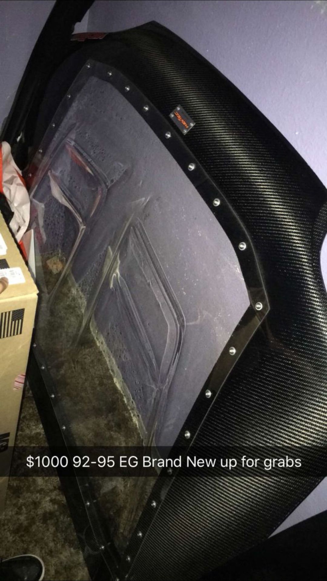 Carbon Fiber Transparent Hood KevTec 92-95 EG