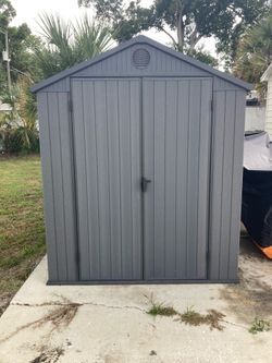 6x8 Gray Storage Shed