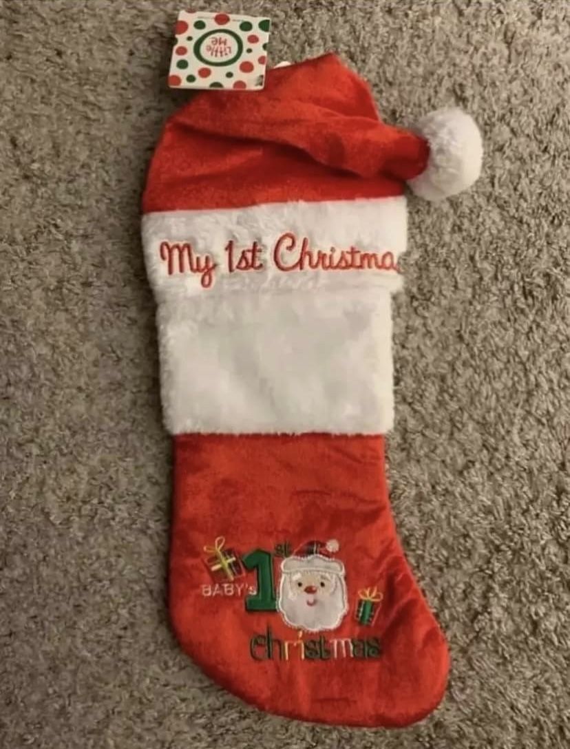 Baby Stocking And Hat Set