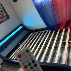 LED Queen Bed Frame (No Mattress)