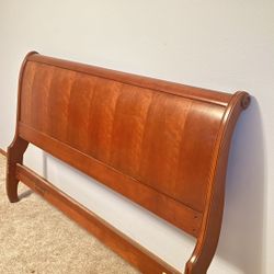 Cherry Wood Bed Frame Queen Size No Mattress 