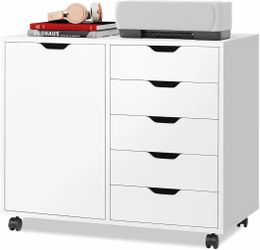 ❤️‍🔥 #C Craft Storage Cabinet, Under Desk Drawer, Rolling Cart Furniture, Adjustable Shelf & Wheels, Printer Stand, Home Office $60