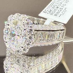 3.75 Ct Oval Halo Engagement Ring 14kt Lab Diamond Ring