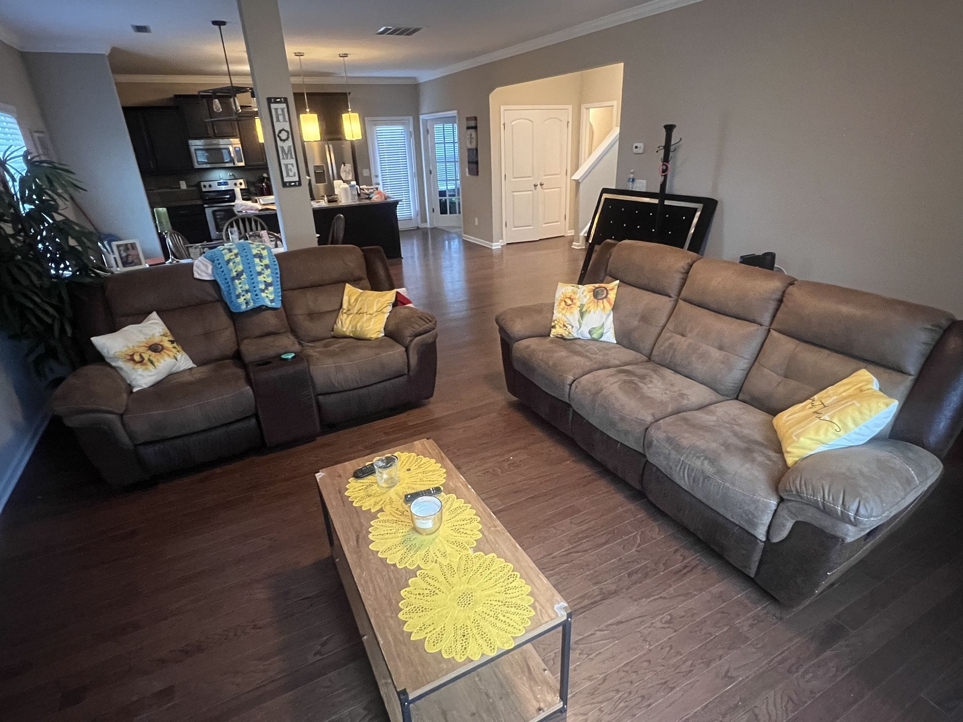 Ashleys Furniture Reclining/charging Station Sofa Set