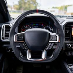 New Carbon Fiber Steering Wheel for 2021-2024 Ford F150 Heating