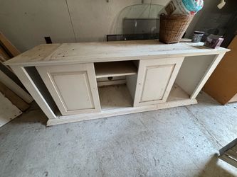White Wood TV Stand Media Console