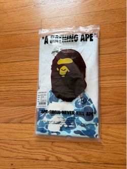 BAPE white blue camo tee