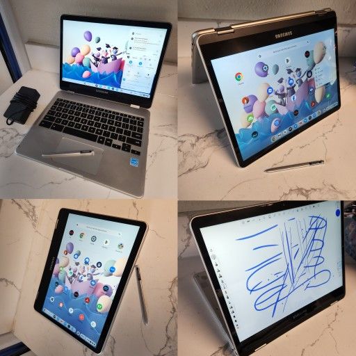 SAMSUNG 12.5" Touchscreen Chromebook Plus Laptop - Hexa-core (Dual A72, Quad A53) 2ghz CPU, 4 GB Memory 32GB, S-PEN Stylus, USB-C, Great π