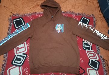 Rick and Morty Pullover Hoodie Brown Medium