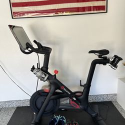 Peloton Bike With Shoes And Mat