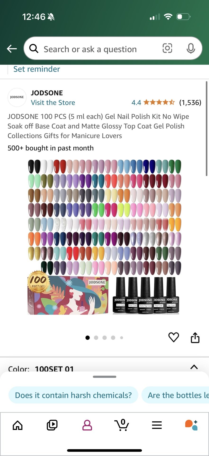 100 Pcs Gel Nail Polish Kit
