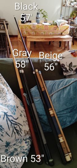 4 Pool Cues