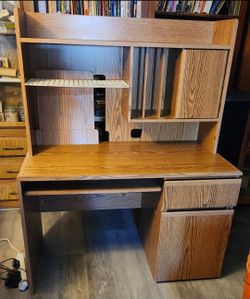 Computer desk with extension