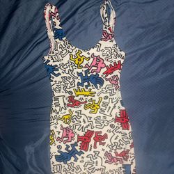 Keith Haring Body Con Mini Dress