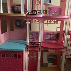 Barbie dream house with accessories,  vehicles, clothes, etc.