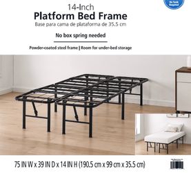 Base cama twin 14 inch