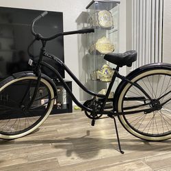 HBBC OLD SKOOL Women’s Beach Cruiser Bike Bicycle–Metallic Black Cherry