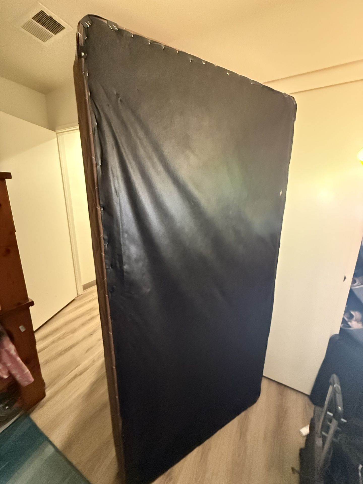 Never Used Twin Mattress, Spring Box ,and Bed Frame