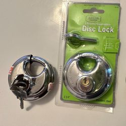Storage Disc Padlock w/key- $10 Each 