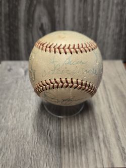 1957 New York Yankees Team Signed Reach American League Baseball JSA Authenticated 