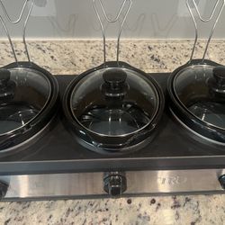 3 section crock pot 