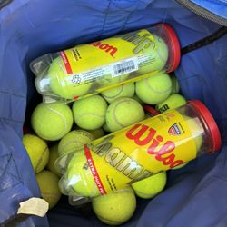 Tennis Racket And Tennis Balls