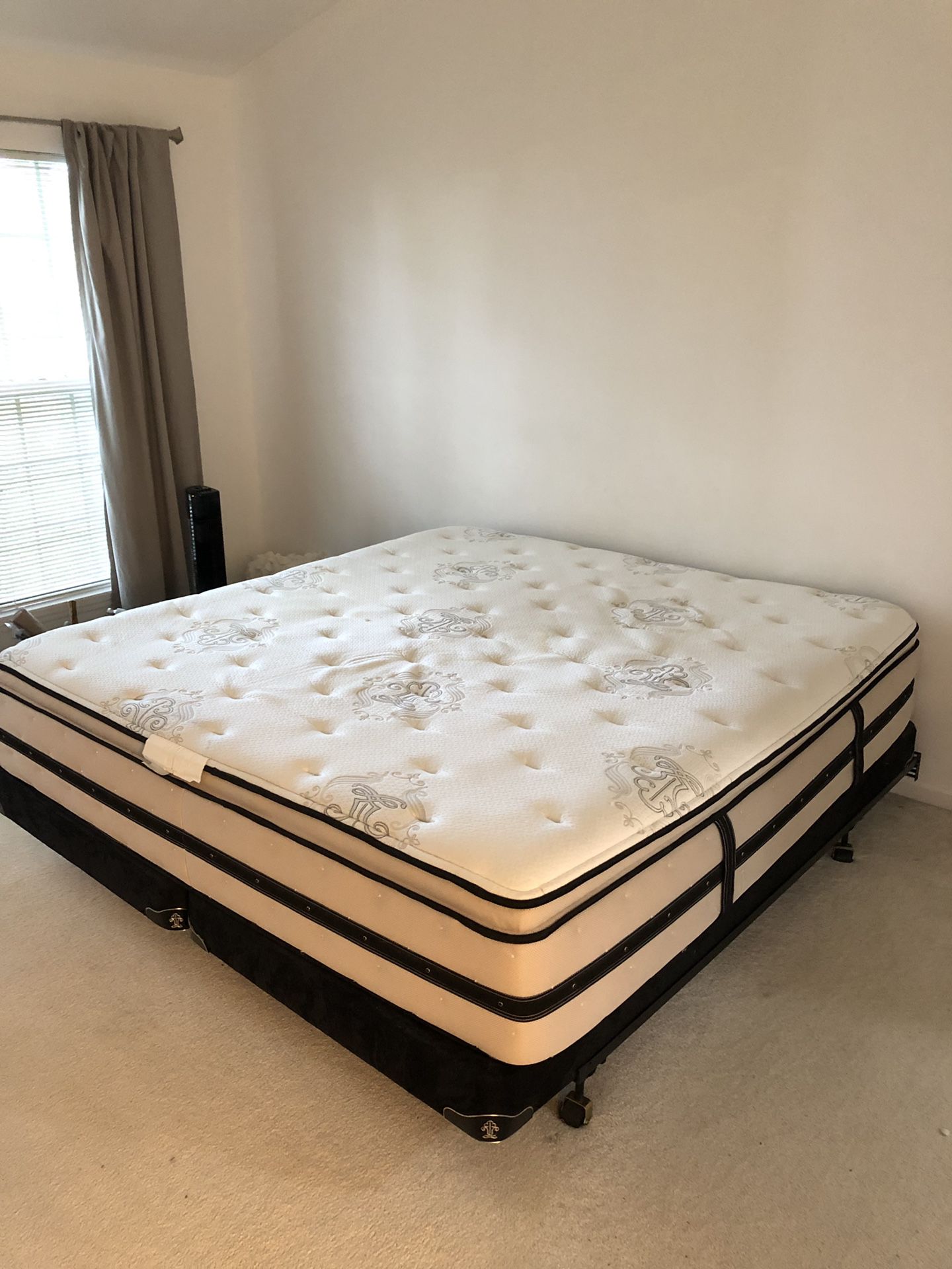 Black Beauty-rest King Mattress with box springs and frame FREE