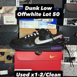 Dunk Low Offwhite Lot 50