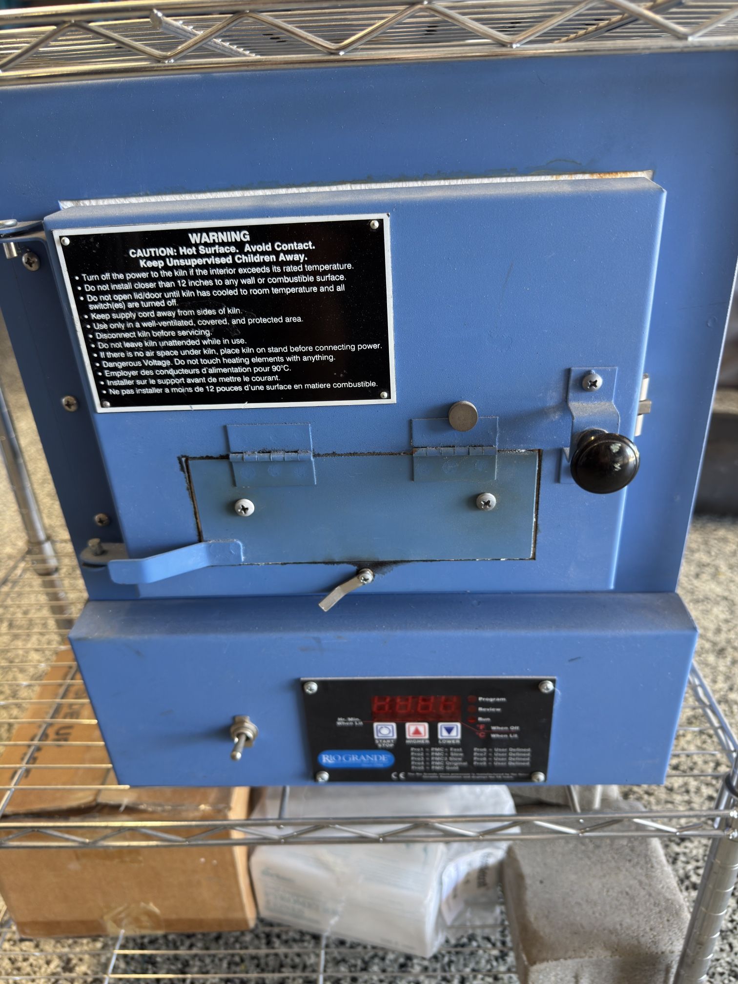 Rio Grande PMC Kiln With Bead Drawer & Mandrel Holder