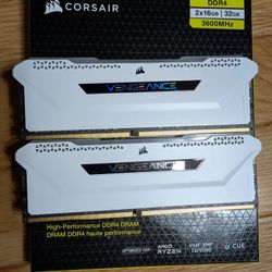 CORSAIR Vengeance RGB PRO SL DDR4 RAM 32GB White 2x16GB
