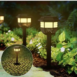 New in box 6 Pack Solar Garden Lights, ZNFRT Outdoor Solar Pathway Lights, IP65 Waterproof Solar Powered Landscape Lights, Auto On/Off Solar Lights Ou