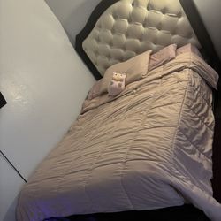 Queen Bed Frame/mattress/box Spring/head Board 