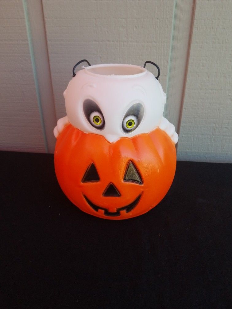Vintage Pumpkin & Ghost Halloween Bucket