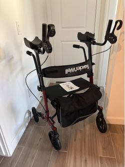 Sunderwell red Upright rollator walker