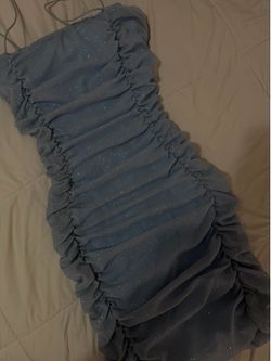Glittery light blue dress