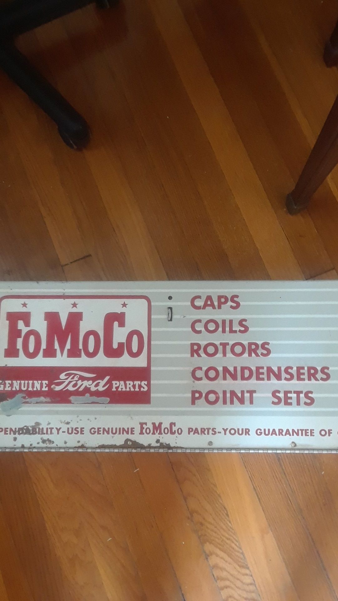 Original vintage Ford Motor Company cabinet metal