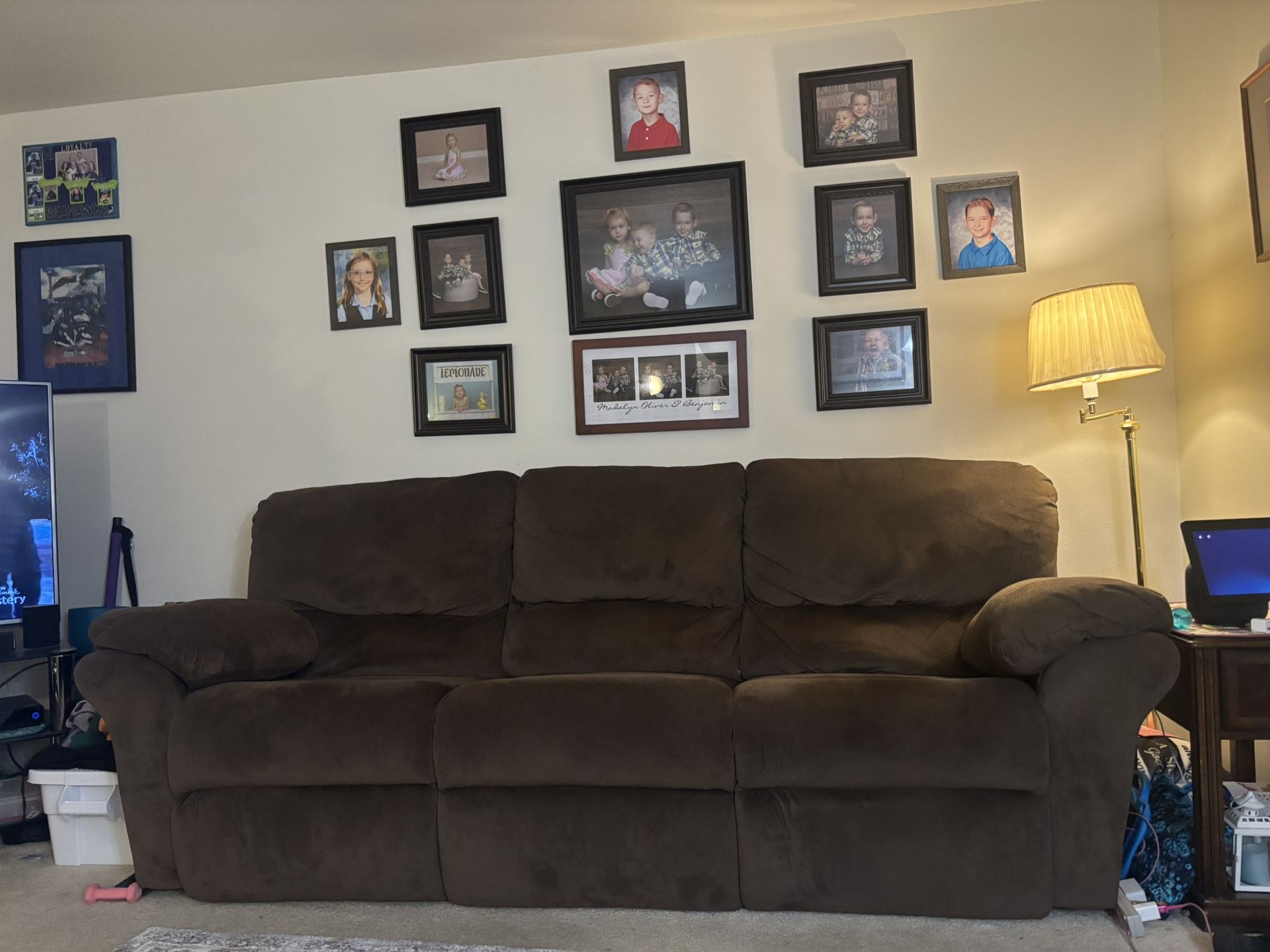Lazy boy brown 3 Seater Reclining Couch