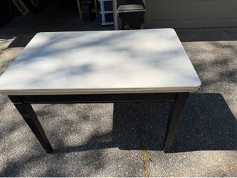Laminate and wood MCM table