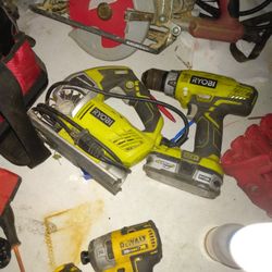 Ryobi Drill And Jig Saw 