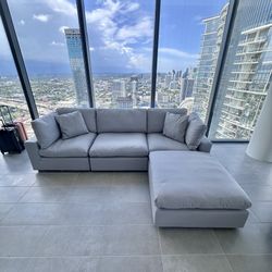 New Grey Sofa Cloud Couch Sectional