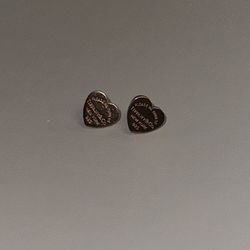 Rose Gold Tiff Co Heart Studs 