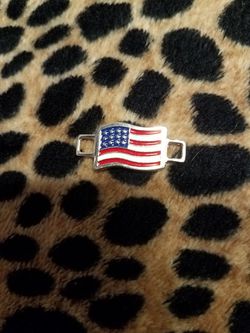 Red Wing flag shoe lace keeper charm