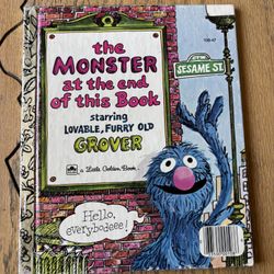 Vintage The Monster At The End If This Book- Grover Little Golden Book. 