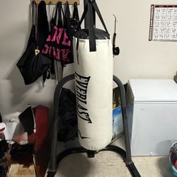 Everlast 70 Lb Heavy Bag With Stand And Hanger